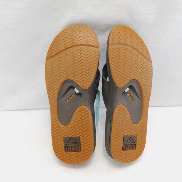 Reef Brown Fanning Men Flip Flops Size 10 with Bottle Opener New - Picture 6 of 12